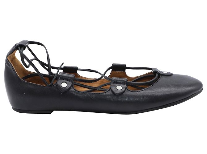 Isabel Marant Ballerine Lali in pelle nera