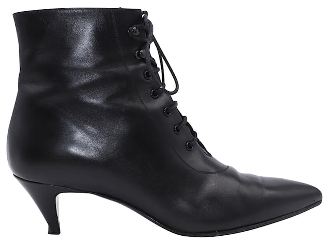 Chaussures Saint Laurent Charlotte en Cuir Noir  ref.428505
