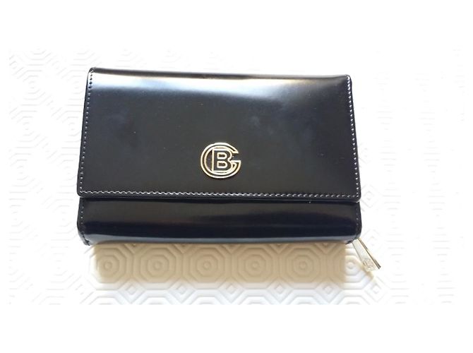 Baldinini Black Patent Leather Wallet