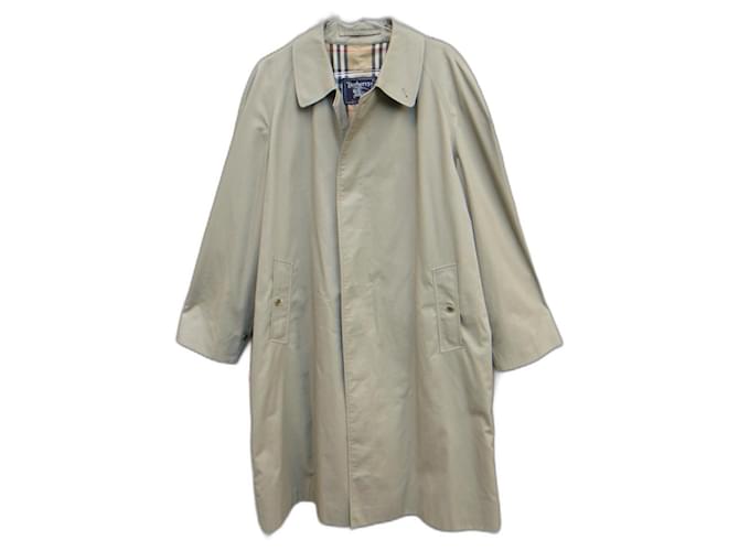 waterproof man Burberry vintage size 60 Khaki Cotton Polyester  ref.426999