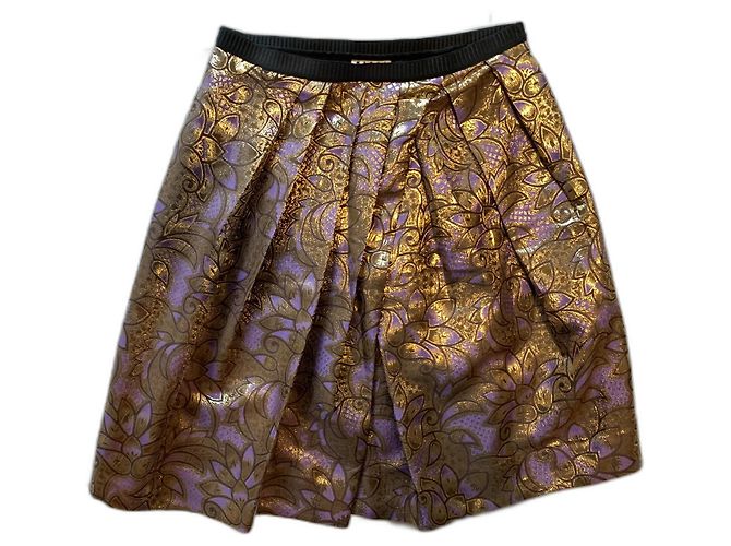 Marni For H&M Goldener Brokatrock
