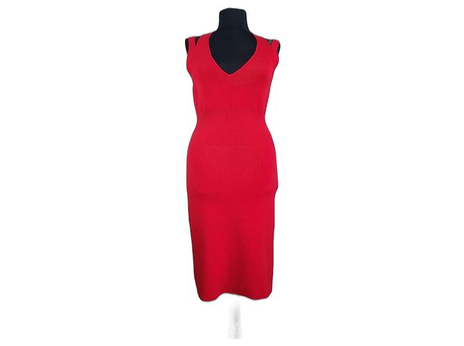 Wolford Kleid Rot Baumwolle Elastan Größe S
