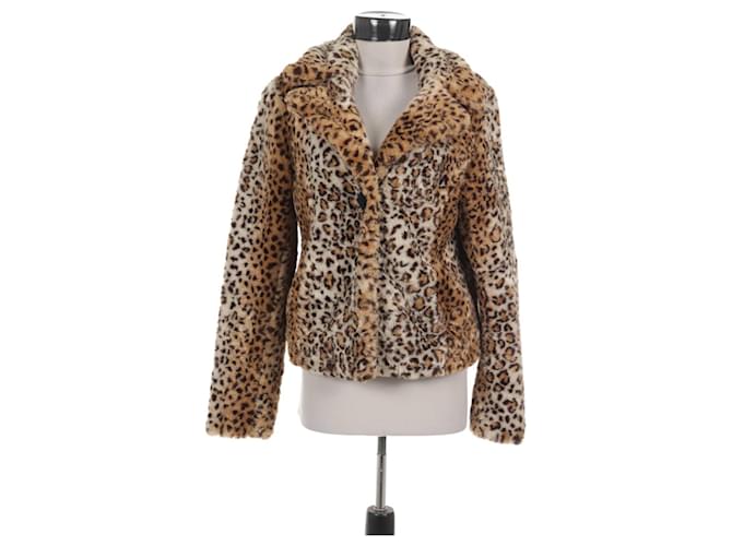 Behnaz Sarafpour Manteaux, Vêtements d'extérieur Polyester Multicolore Imprimé léopard  ref.428086