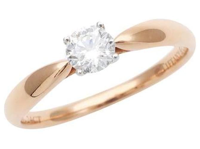 [Used] Tiffany & Co. Tiffany Diamond Harmony Ring K18PG PT950 # 12 Pink Gold Platinum D: 0.24ct No. 12 Ring Women's Jewelry  ref.428614