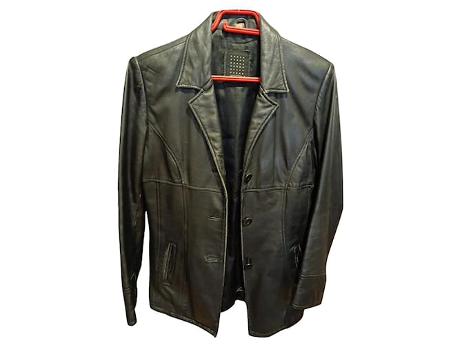 Oakwood Leather coat Black  ref.429052
