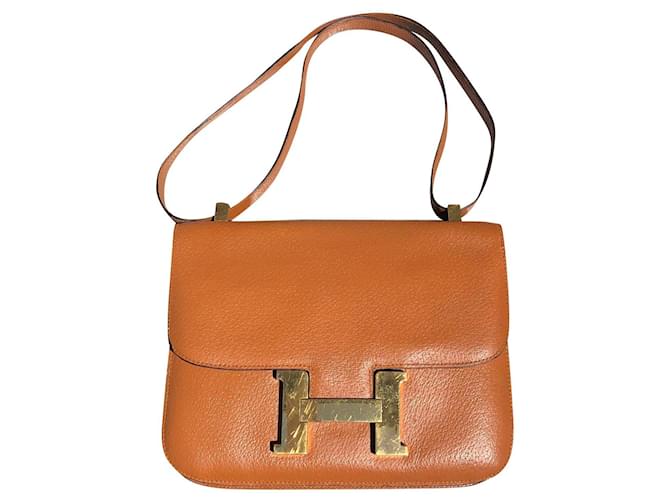 Hermès Hermes bag Constance 23 Gold leather Brown  ref.429272