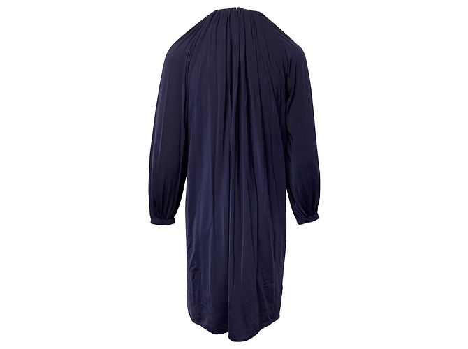 Robe droite à manches longues Calvin Klein en bleu marine en polyamide