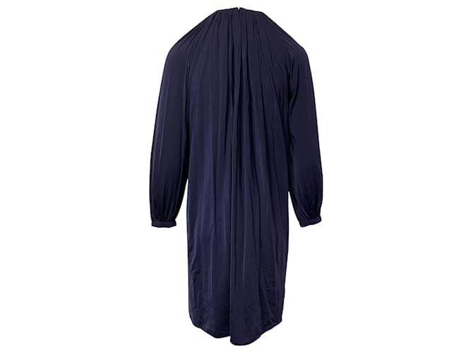 Vestido recto de manga larga en azul marino en poliamida de Calvin Klein Nylon  ref.429302