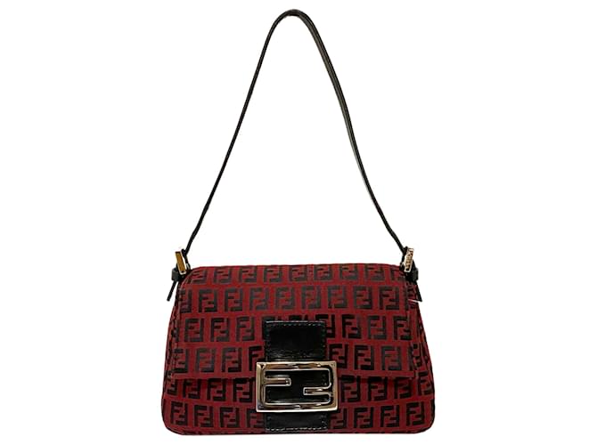 FENDI Flat Baguette Mini Crossbody Black