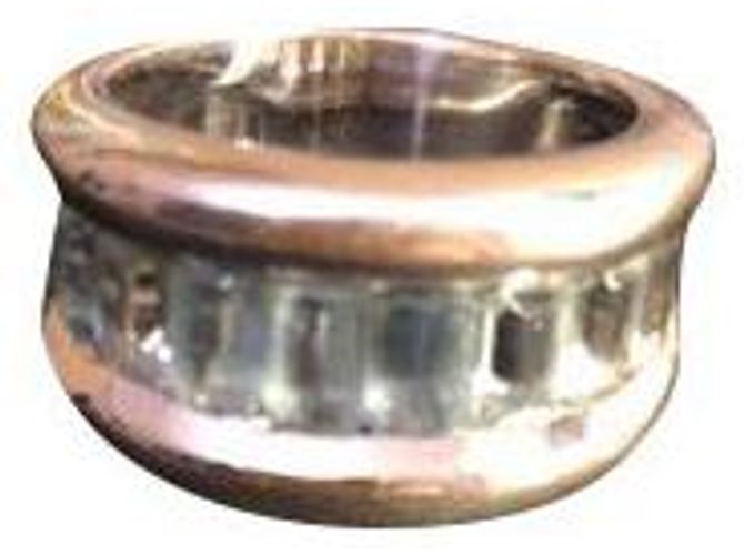 Autre Marque Anello Obrey in oro bianco e acquamarina Argento