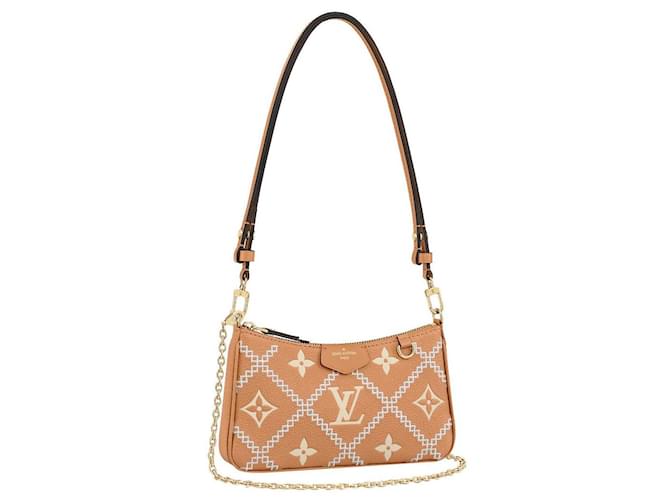 Louis Vuitton LV Easy pouch on strap Beige Leather  ref.429404