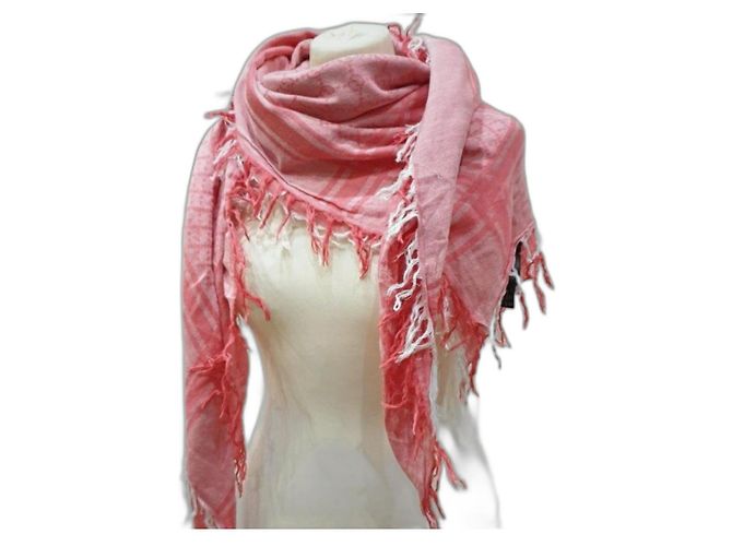 Bufanda gucci pashmina carré rosa