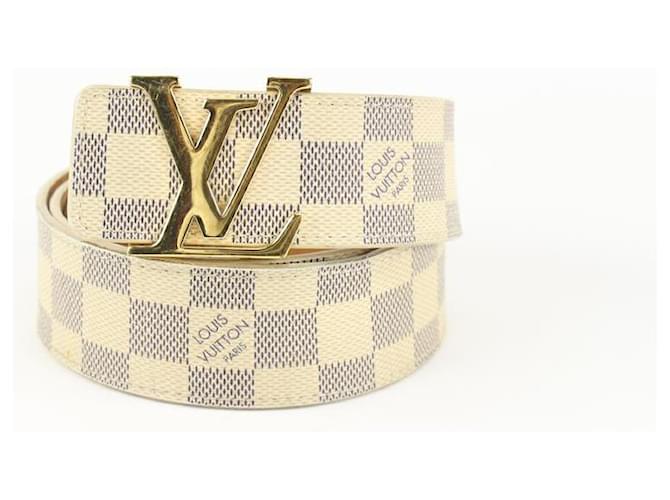 Louis Vuitton 85/34 Damier Azur LV Initials Belt ref.429472 - Joli Closet