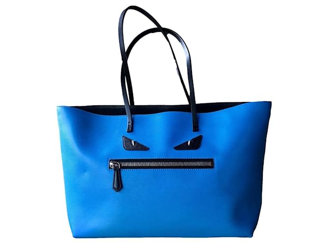 Sac Fendi Monster Cuir Bleu ref.429512 Joli Closet