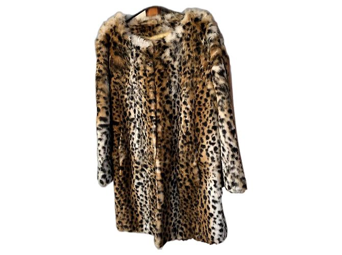 Abrigo Gerard Darel con Estampado Leopardo de Conejo Estampado de leopardo