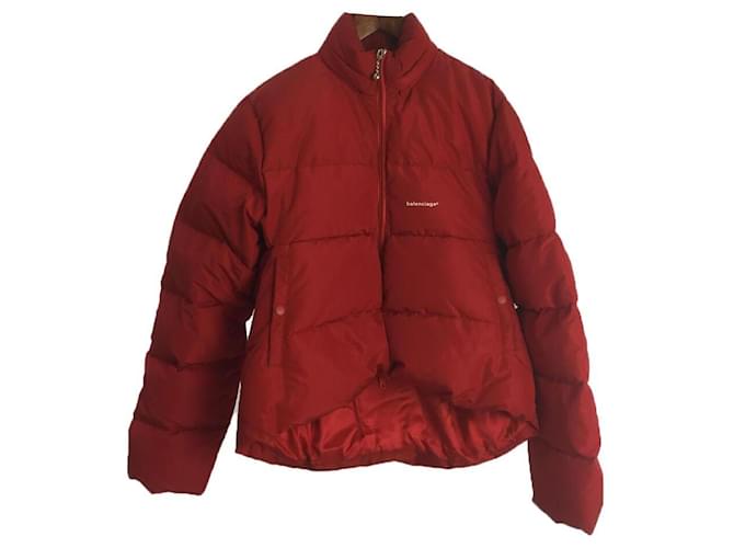 balenciaga 17AW / C Shape Puffer Jacket / Down jacket / 46 / / RED Joli
