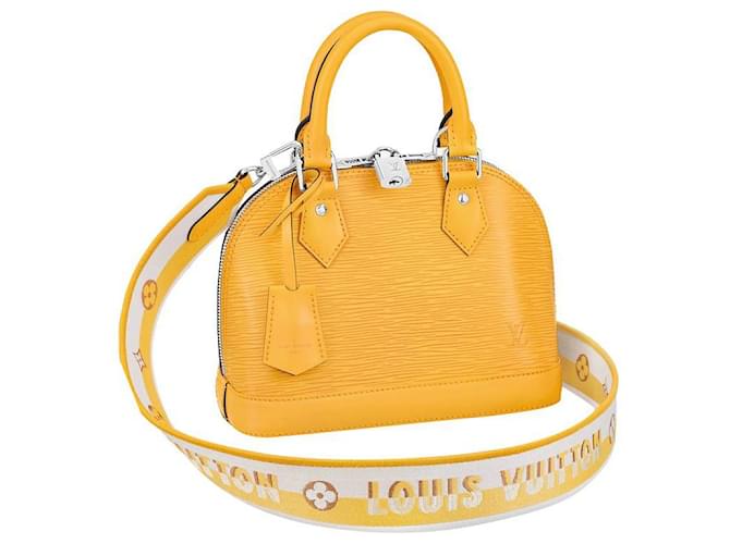 Louis Vuitton LV alma BB epi with strap Yellow Leather ref.429704 - Joli  Closet