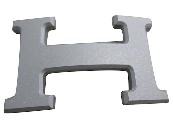 Hermès Loop 5382 in matt gray sandblasted metal for a 32mm new Silvery Steel  ref.429740