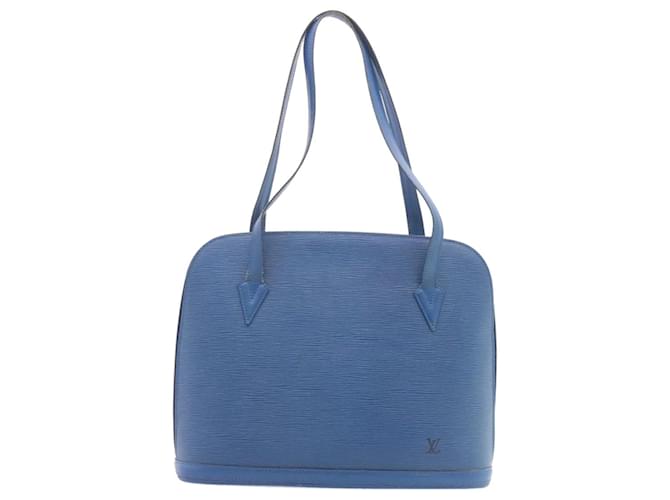 Louis Vuitton Lussac Azul Couro  ref.429762