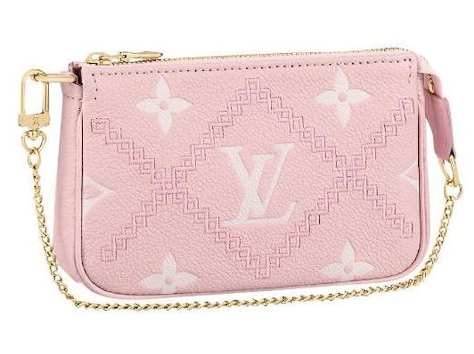 Louis Vuitton LV Mini pochette new Pink Leather  ref.429952
