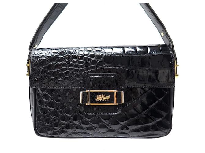 Celine black crocodile outlet bag