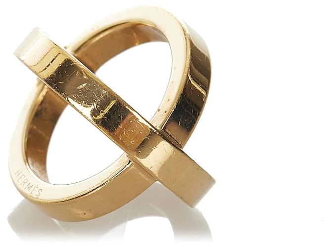 Ring Hermès Hermes oro Cosmos sciarpa anello D'oro Metallo  ref.430187