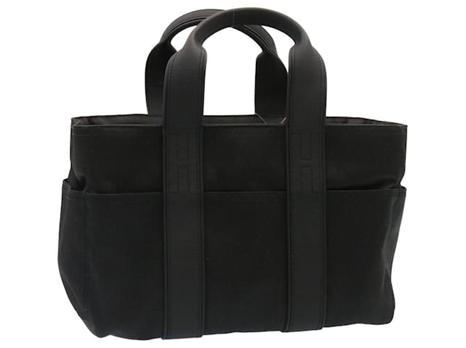 Bolso Hermès Negro Lienzo  ref.430526