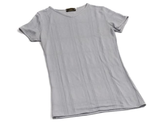 FENDI Zucca Short-sleeved T-shirt Light Blue Auth yk2674 Silk  ref.430656