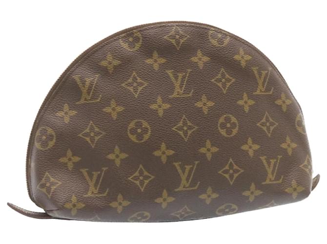 Louis Vuitton Monogram Trousse Demi Ronde Pouch M47520 Lv