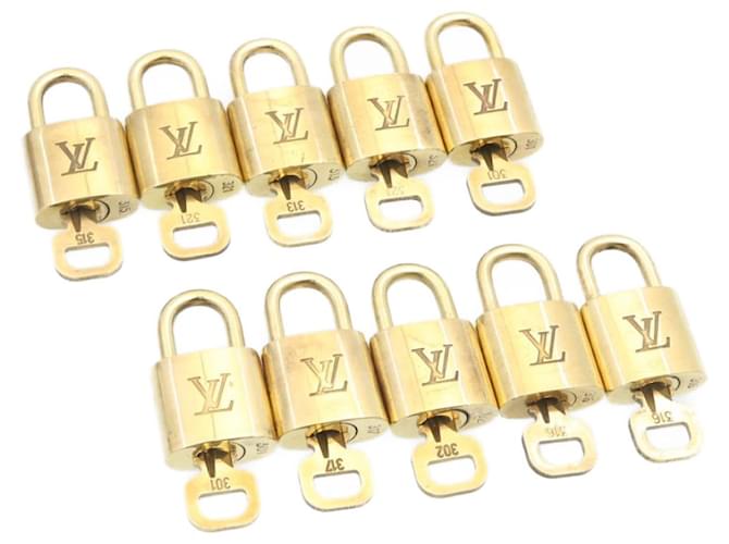 Louis Vuitton padlock 10set Gold Tone LV Auth gt1427 Metal  ref.430891