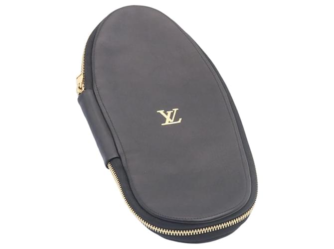 LOUIS VUITTON Supreme Slipper Cover Leather Black LV Auth ds070  ref.431002