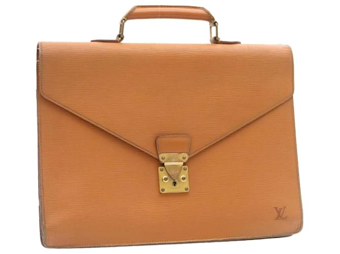 LOUIS VUITTON Epi Serviette Conseiller Business Bag Brown M54423 LV Auth fm754 Leather  ref.431095