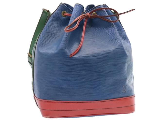 LOUIS VUITTON Epi Tricolor Noe Shoulder Bag Blue Red Green M44082