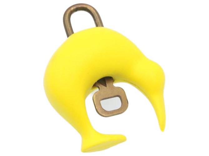 LOUIS VUITTON CUP Padlock Yellow LV Auth 25836