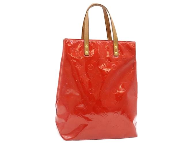 Louis Vuitton Red Monogram Vernis Reade mm Tote Bag