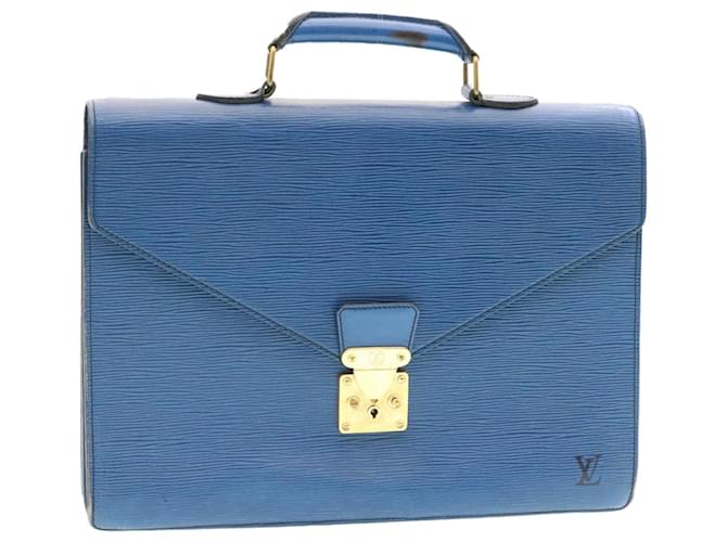 LOUIS VUITTON Epi Serviette Conseiller Briefcase Blue M54425 LV