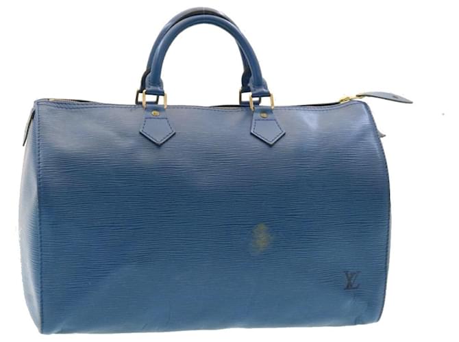 Auth Louis Vuitton Epi Speedy 35 M42995 Women's Handbag Toledo Blue