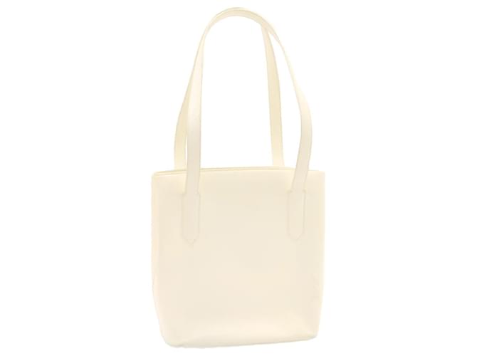 GUCCI Leather Tote Bag White Auth ar4064  ref.431534