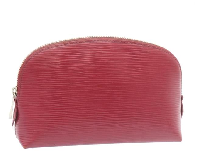 Auth LOUIS VUITTON Cosmetic Fuchsia Epi Cosmetic Bag Pink Leather