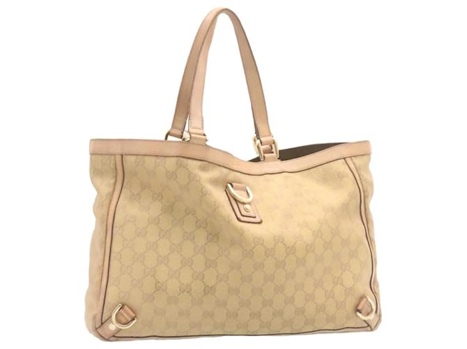 GUCCI GG Canvas Tote Bag Pink Gold Auth ar4100 Golden Leinwand  ref.431575