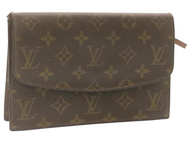 Louis Vuitton Monogram Pochette rabat 20 Bolsa de Embreagem M51935 LV Auth yk2360 Lona  ref.431773