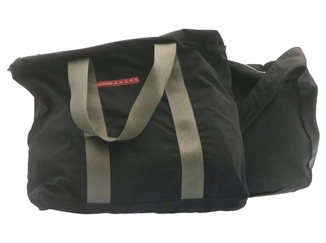 PRADA Shoulder Bag Nylon 2set Black Auth ar4820  ref.431857