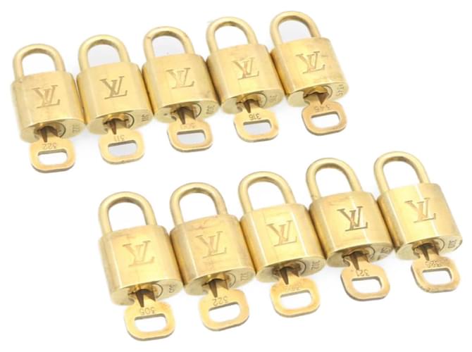 Louis Vuitton padlock 10set Padlock Gold Tone LV Auth jk516 Metal  ref.431902