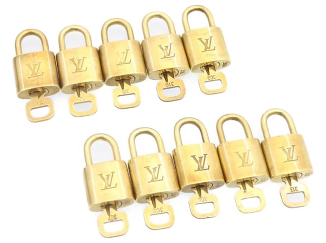 Candado de Louis Vuitton 10set Vintage Gold Tone LV Auth jk228 Metal  ref.432160