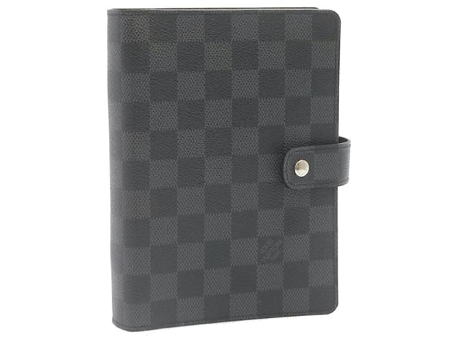 Louis Vuitton Agenda Cover Pocket Damier Graphite Black in Canvas - US