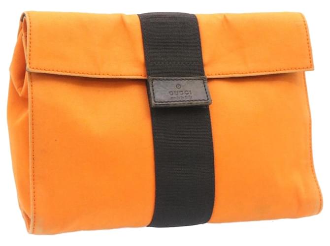 GUCCI Pouch Canvas Orange Auth ar5185 Cloth  ref.432243