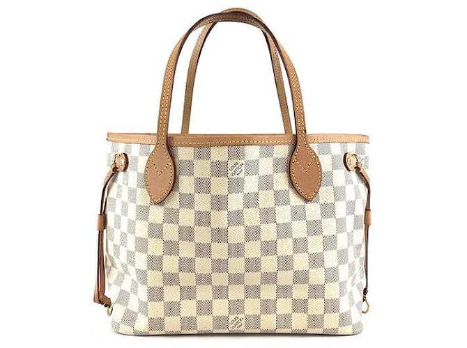 Louis Vuitton Neo Neverfull PM Damier Azur Canvas Brown Leather ref.432267  - Joli Closet