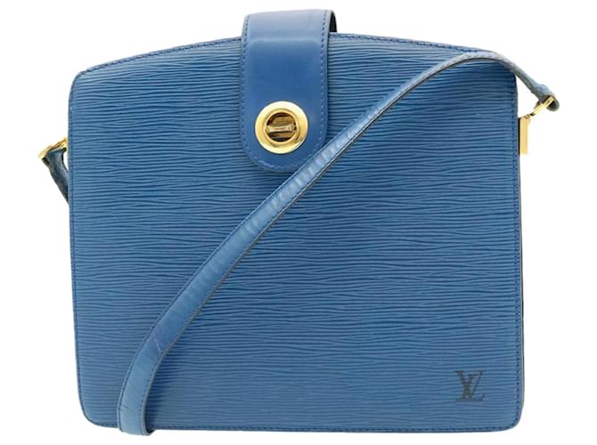 LOUIS VUITTON Epi Capucines Shoulder Bag Blue M52345 LV Auth 25524 Leather  ref.432275 - Joli Closet