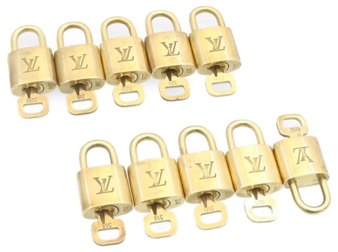 cadenas Louis Vuitton 10définir Gold Tone LV Auth comme143  ref.432404