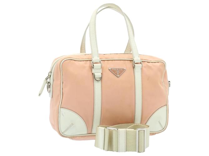 Prada Hand Bag Nylon 2way Pink Auth ar5323  ref.432602